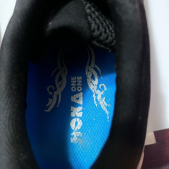 Hoka One One Clifton 7 Sz 9.5 Black / Gray Athletic Shoes Maximalist Cushioning - Picture 4 of 8